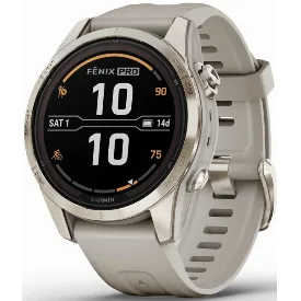 Умные часы Garmin Fenix 7S Pro Sapphire Solar, Gold, золотой